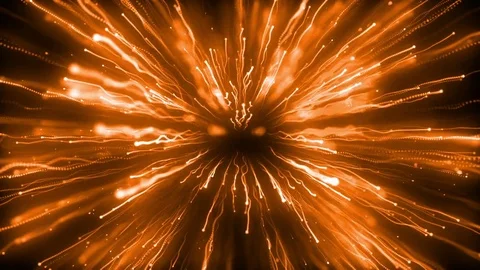 Particle Collision Acid Orange Glow Video stock 71844590
