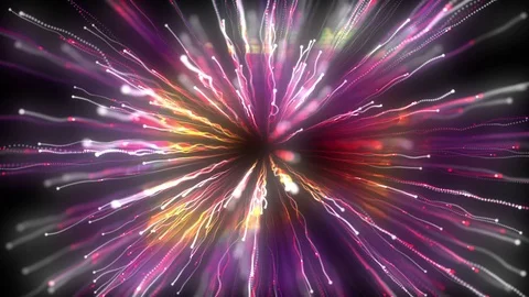 Particle Collision Bright Colors Видео 71844882