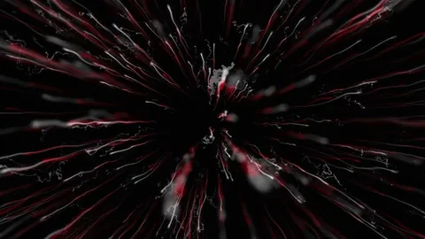 Particle Collision Red White Distortion 動画素材 71337859