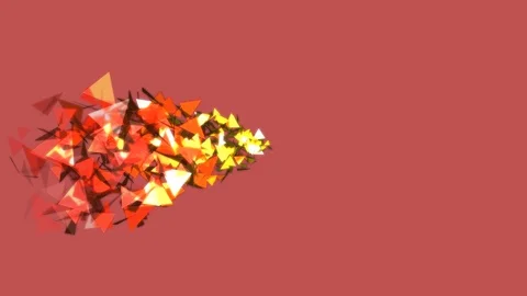 Particle Comes From Left Side to Right Side Animation Video Stock Footage 119905672