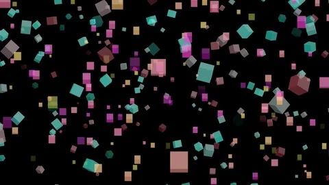 Particle Cube Stock Footage 320067386