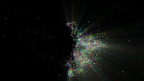 Particle dance cubes 01 스톡 동영상 341106791