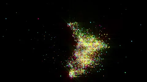 Particle dance cubes 03 스톡 동영상 341106810
