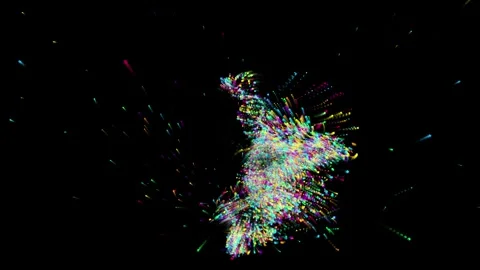 Particle dance cubes 04 Stock Footage 341106826