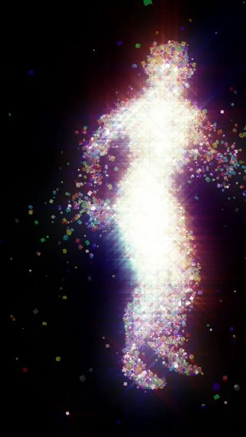 Particle dance stream vertical2 스톡 동영상 342144035