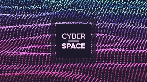 Particle Design Abstract Background Vector. Movement Surface. Data Flow Illustrazione stock