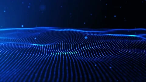 Particle digital data cyber or technology background Stock Footage 172135968