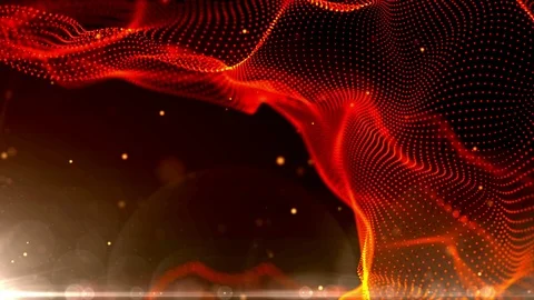 Particle dust abstract digital background titles. Red wave color. Stock Footage 92826769