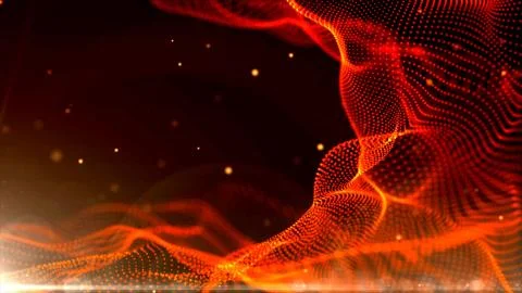 Particle dust abstract digital background titles. Graphic 3D photo. Stock Illustration