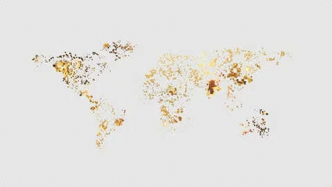 Particle Earth Map Stock-Footage 143609738