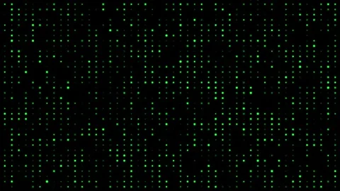 Particle effects lighting green animation plinking dots black screen overlay Stock Footage 277364333
