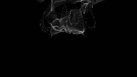 Particle elements with magical rotation Video stock 141215177