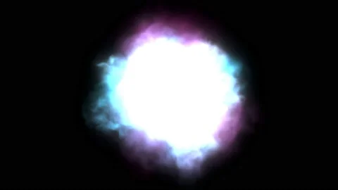 Particle energy clouds vortex explosion. Abstract blue smoke cloud spot Stock Footage 169136551