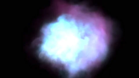 Particle energy clouds vortex explosion. Abstract blue smoke cloud spot Stock Footage 169471942