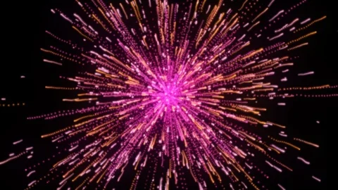Particle Explode Sphere Dot Line Center Splatter Tunnel Motion Stock Footage 101331791