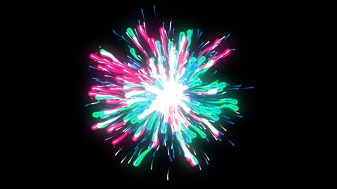 Particle explosion animated background Stock Footage 296984338