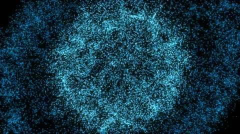 Particle Explosion Blue Vj 03 Stock Footage 44911952