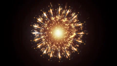 Particle explosion burst Effect Abstract blast effect animation on black ba.. Stock Footage 262208188