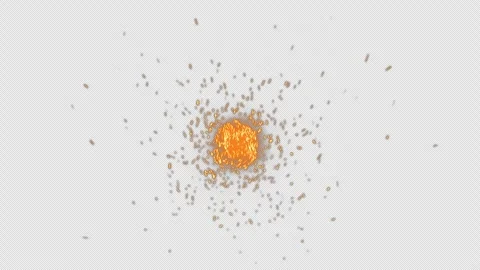 Particle explosion burst Effect Abstract blast animation with alpha channel. Stock Footage 291540419