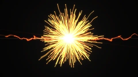 Particle explosion yellow Stock-Footage 93285676