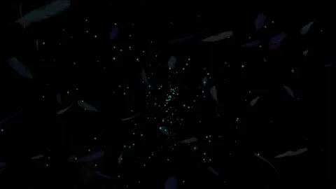 Particle Falling Feather Motion Background Video stock 160607584