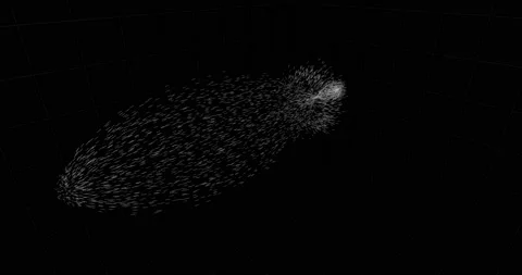 Particle Field Schematic (2160p 23.976) Stock Footage 148169727