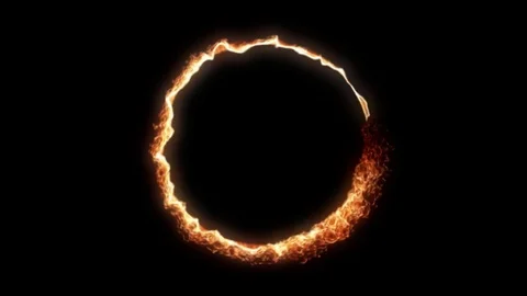 Particle Fire circle Stock Footage 78411422