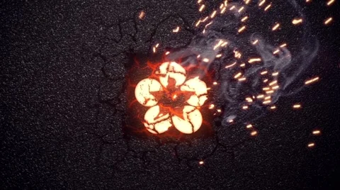 Particle Fire Logo 스톡 After Effects