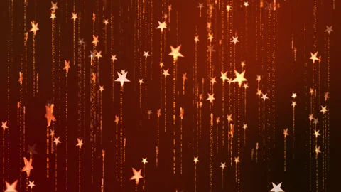 Particle five-pointed star rising red background Video stock 295400167