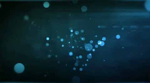 Particle Flight Blue Stock Footage 12176101