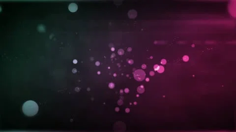 Particle Flight Pink Green Stock Footage 12663034