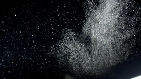 Particle Flow Before a Black Background Stock Footage 108841866