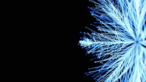 Particle flowers 3d abstract animation Stock Footage 180907359
