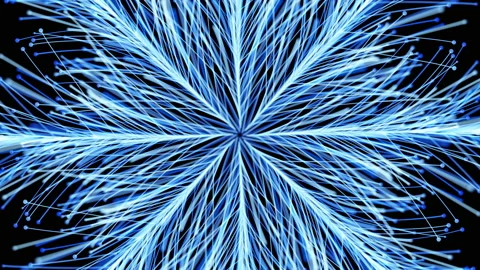 Particle flowers 3d abstract animation Stock Footage 180908991