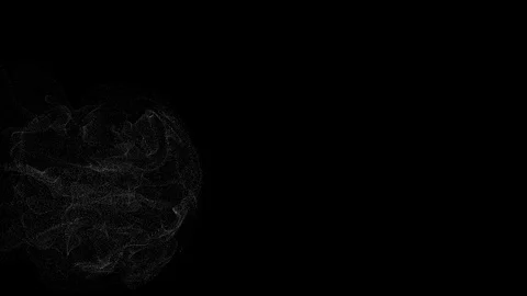 Particle Fluid Overlay 4K. Smooth And Slow Particle Fluid Composition. Video stock 97699503
