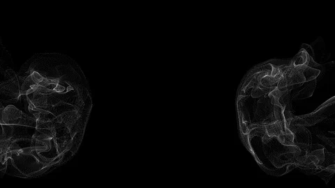 Particle Fluid Overlay 4K. Smooth And Slow Particle Fluid Composition. Video stock 97699699