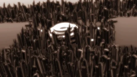 Particle flying energy above a processor Stock Footage 121263616