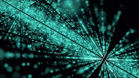 Particle form background animation. Particles abstract background with gold.. Stock Footage 331653899