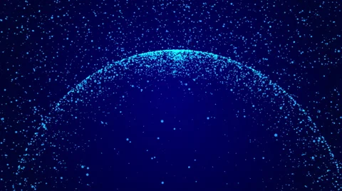 Particle, form, blue background, loop Video stock 51613728