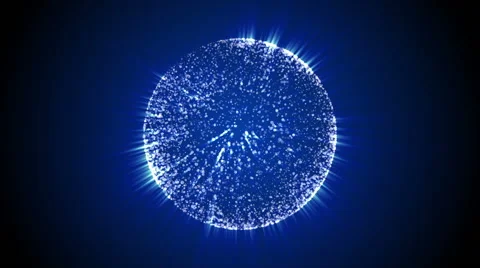 Particle, form, blue background, loop Stock Footage 51962947