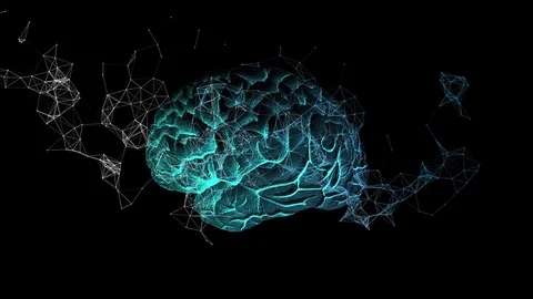 Particle Form Brain Stock Footage 72130523