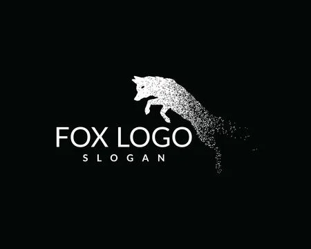 Particle Fox Logo vector and editable	 Stock Illustration