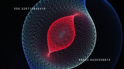 Particle generated Mathematic like world 003 Video stock 266426231