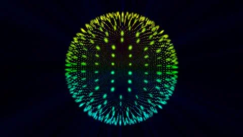 Particle geometry planet, Abstract particles background Illustrazione stock