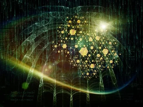 Particle Glow Illustrazione stock