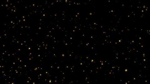 Particle gold dust flickering on black background Vídeo Stock 256072104