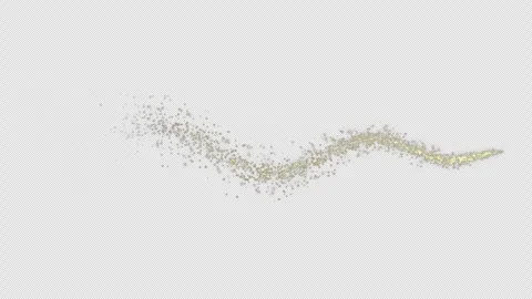 Particle gold tail wave trail  Stock Footage 289369462