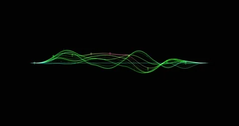 Particle graph lines, HUD lines in motion. High tech futuristic graphics. FHD Видео 171720232