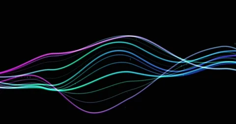 Particle graph lines, HUD lines in motion. High tech futuristic graphics. FHD Stock Footage 171720292
