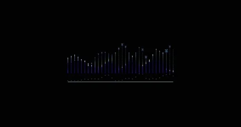 Particle graph lines, HUD lines in motion. High tech futuristic graphics. FHD Stock Footage 172045965